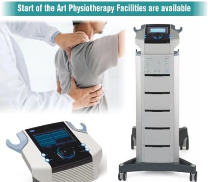 Physiotherapy session with guided exercises